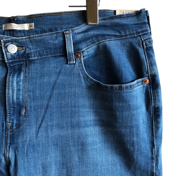 Levi’s Mid-Rise Boyfriend Jeans Size 34 Lapis Gem Medium Wash NWT NEW - Picture 6 of 16